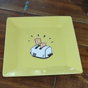 Rare Yellow, Square Waechtersbach Toaster Art Plate